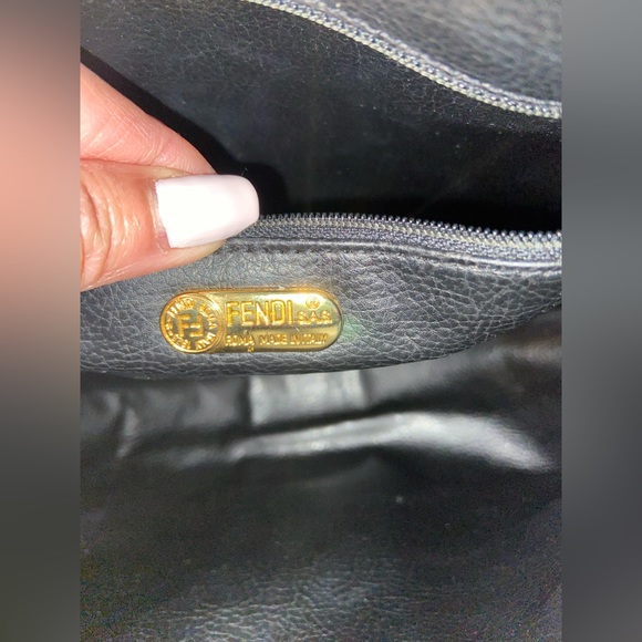 Vintage FENDI Pequin Coated Canvas Striped Crossbody Shoulder Handbag Purse - Picture 14 of 16